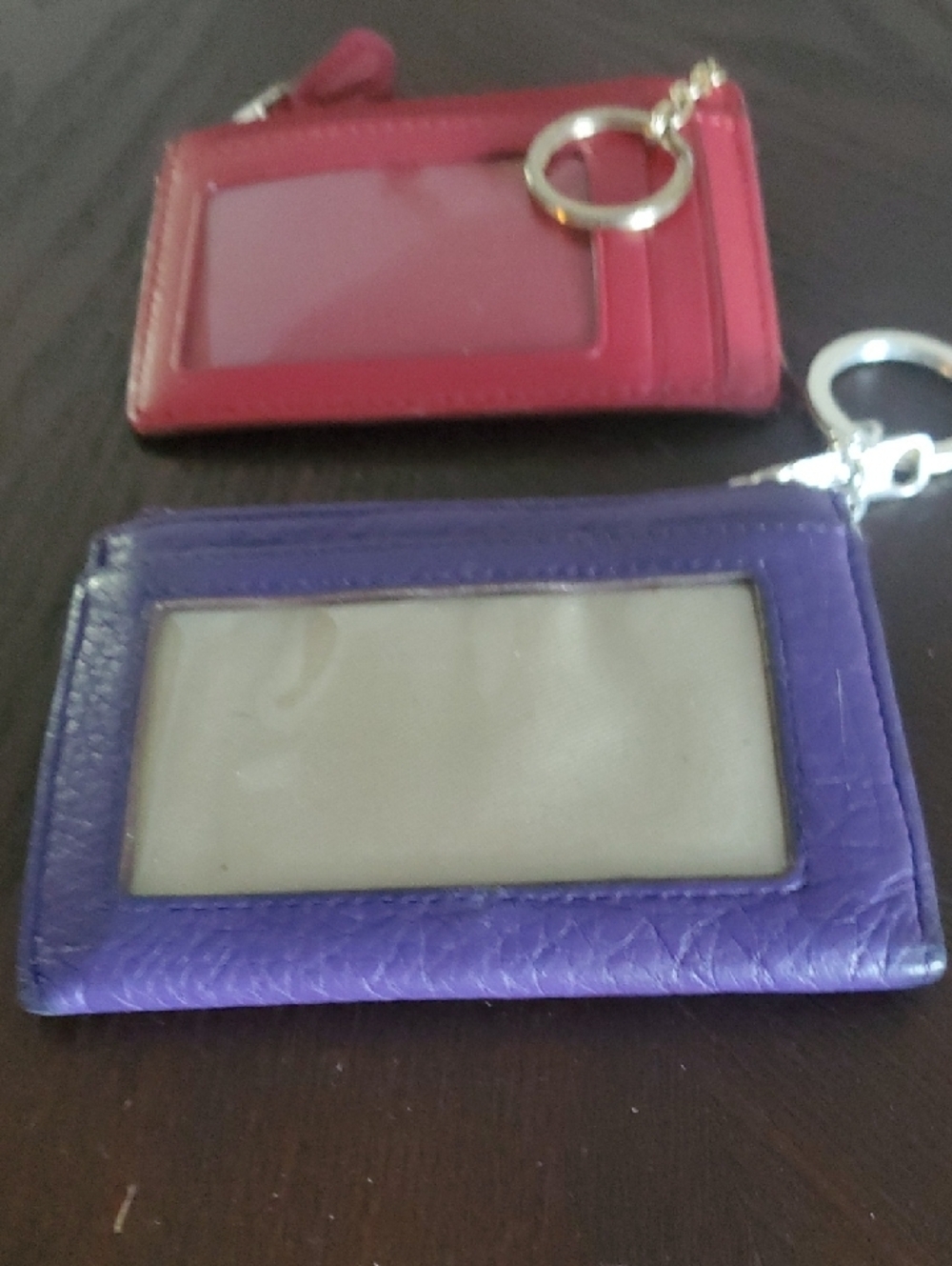 Black Coach Card Case Duo And Ralph Lauren Purple Leather Zip Key Pouch Vintage - Picture 2 of 8